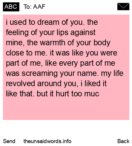 unsent message to AAF