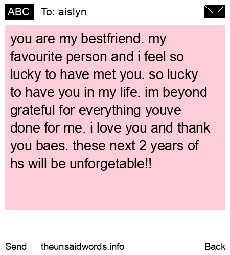 unsent message to aislyn