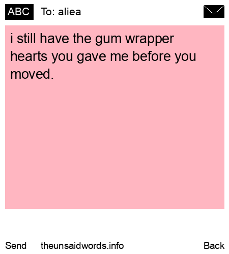 unsent message to aliea