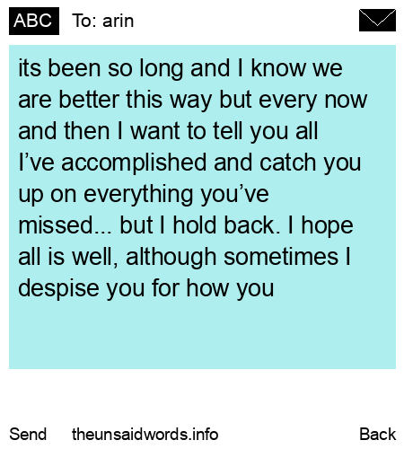 unsent message to arin