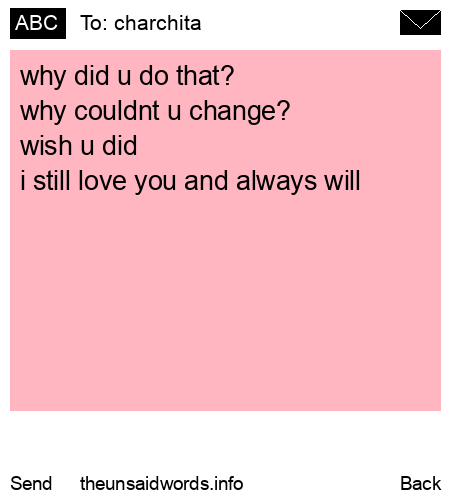 unsent message to charchita
