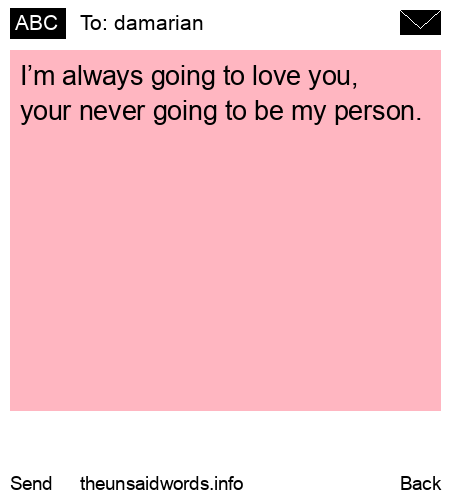 unsent message to damarian