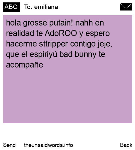 unsent message to emiliana