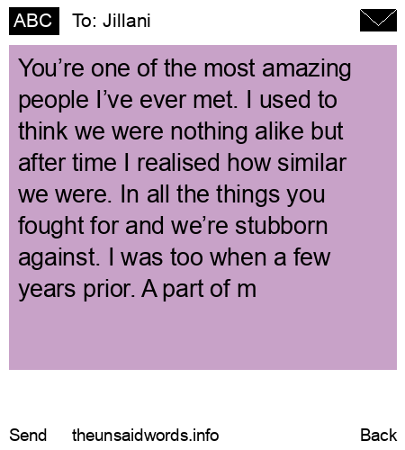 unsent message to Jillani