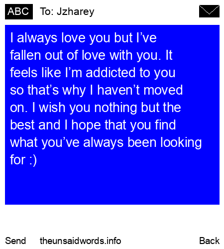 unsent message to Jzharey