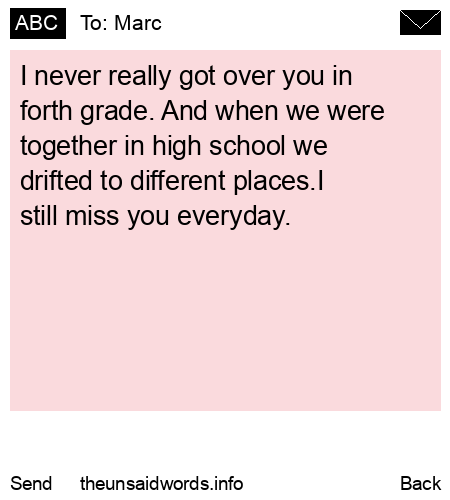 unsent message to Marc