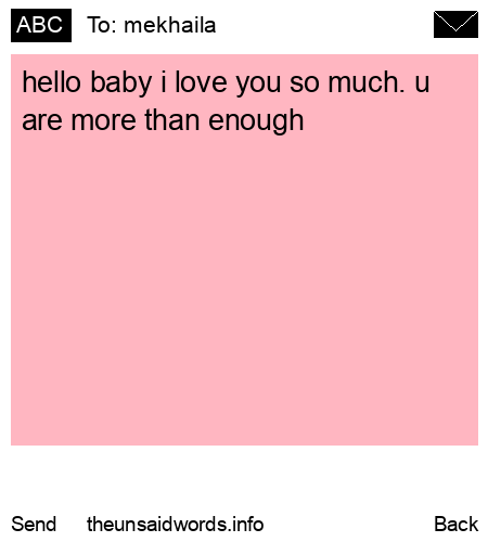 unsent message to mekhaila