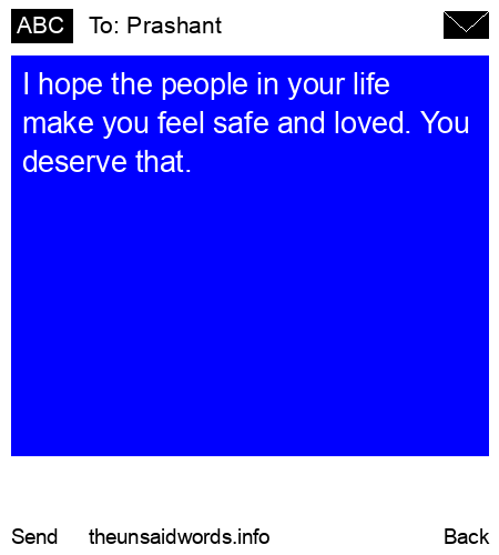 unsent message to Prashant