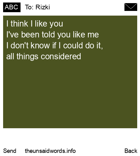 unsent message to Rizki
