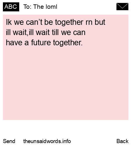 unsent message to The loml 
