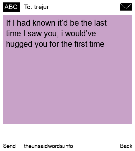 unsent message to trejur