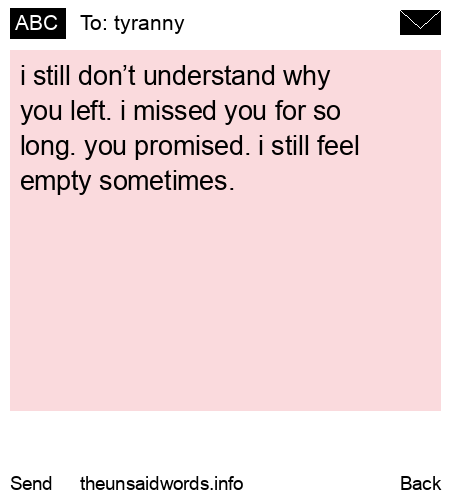 unsent message to tyranny