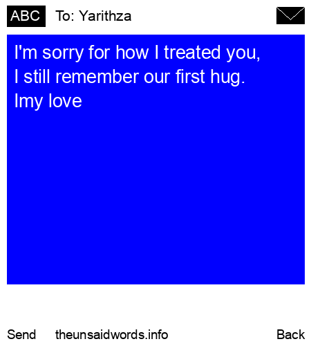 unsent message to Yarithza