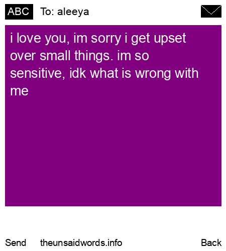 unsent message to aleeya