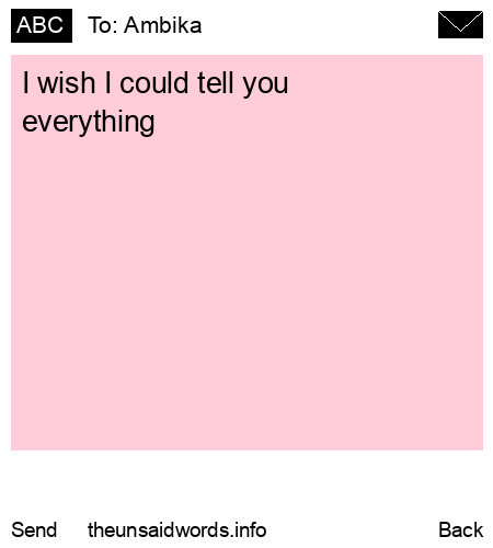 unsent message to Ambika