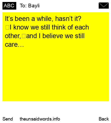 unsent message to Bayli