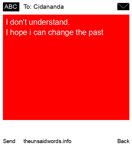 unsent message to Cidananda