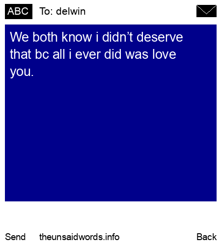 unsent message to delwin