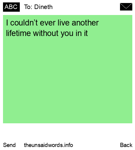 unsent message to Dineth