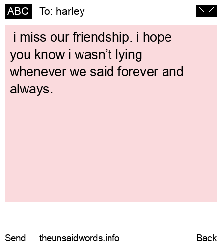 unsent message to harley