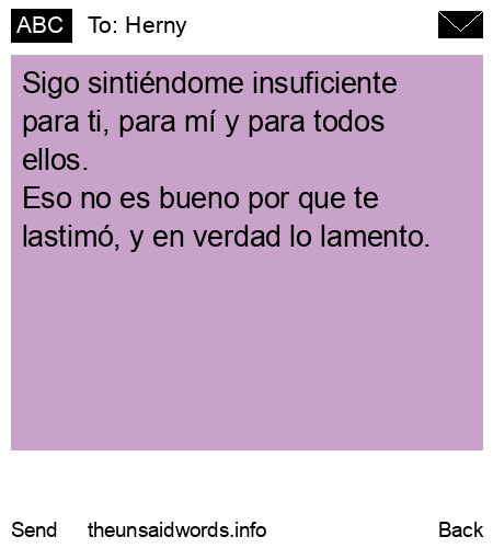 unsent message to Herny