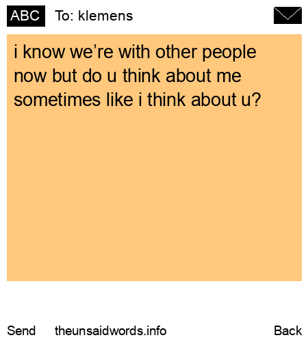 unsent message to klemens