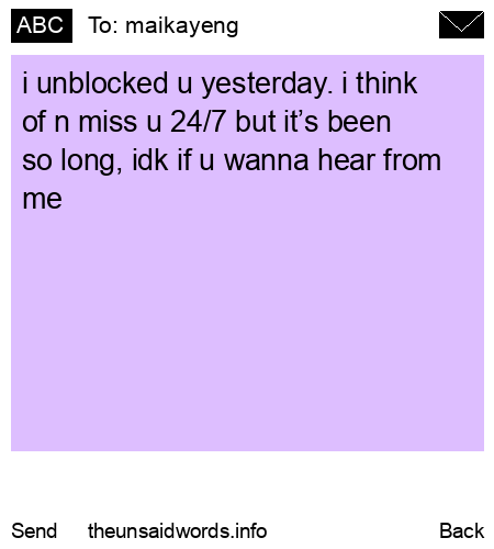 unsent message to maikayeng