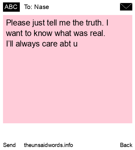 unsent message to Nase