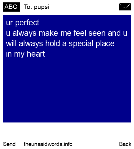 unsent message to pupsi