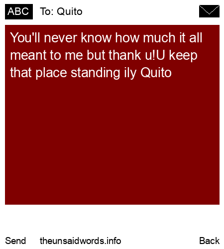 unsent message to Quito