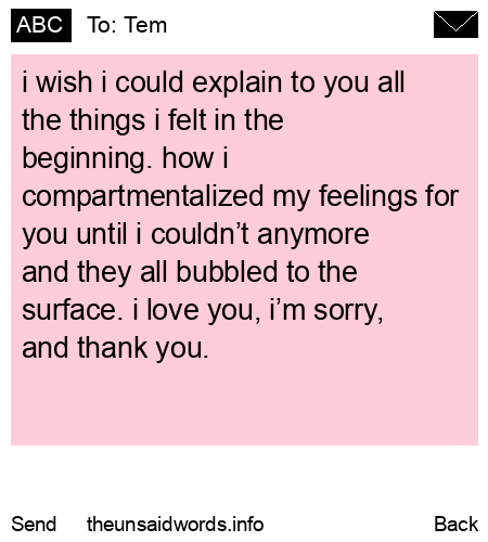 unsent message to Tem