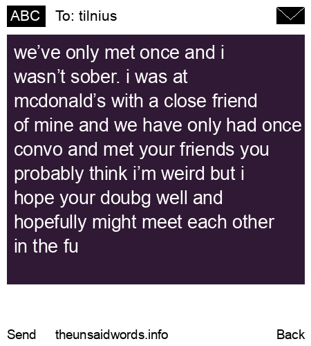 unsent message to tilnius