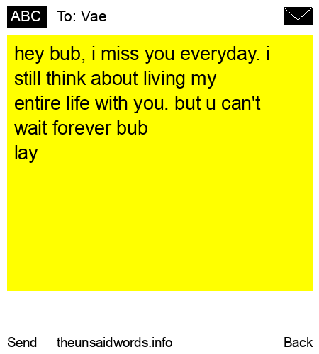 unsent message to Vae