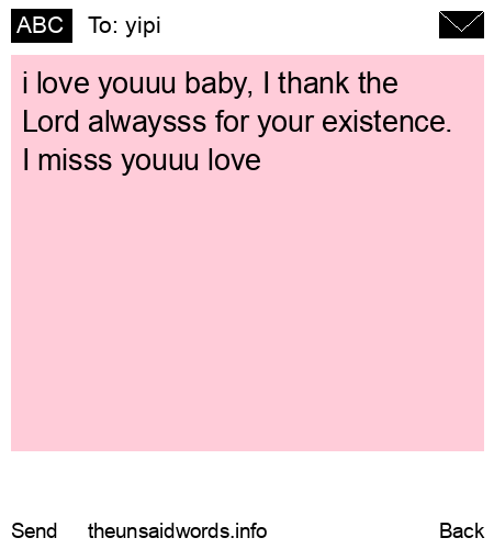 unsent message to yipi