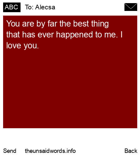 unsent message to Alecsa
