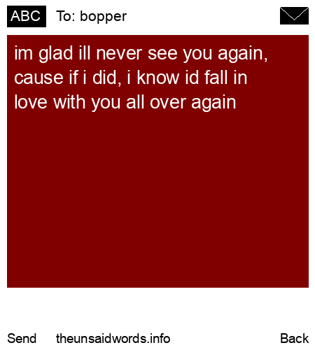unsent message to bopper