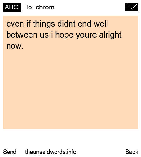 unsent message to chrom