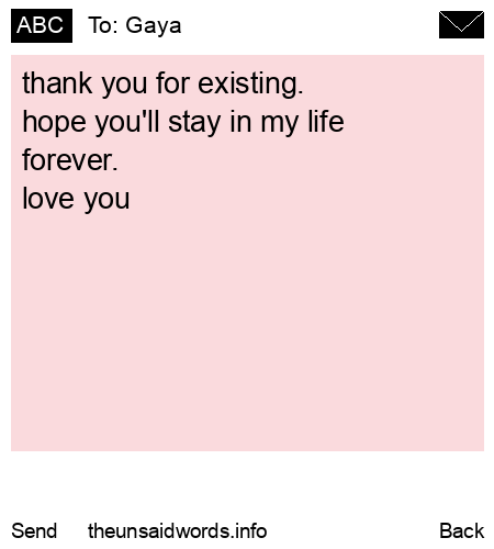 unsent message to Gaya
