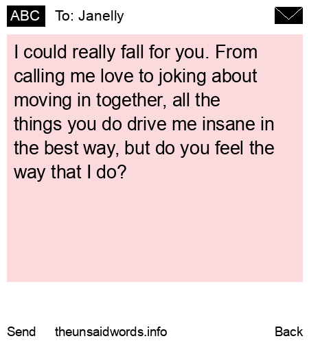 unsent message to Janelly
