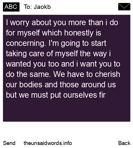 unsent message to Jaokb