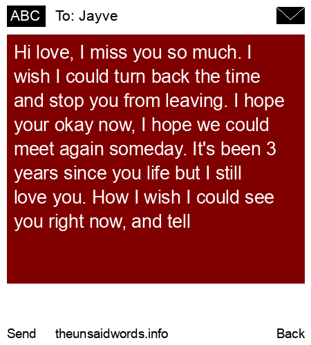 unsent message to Jayve