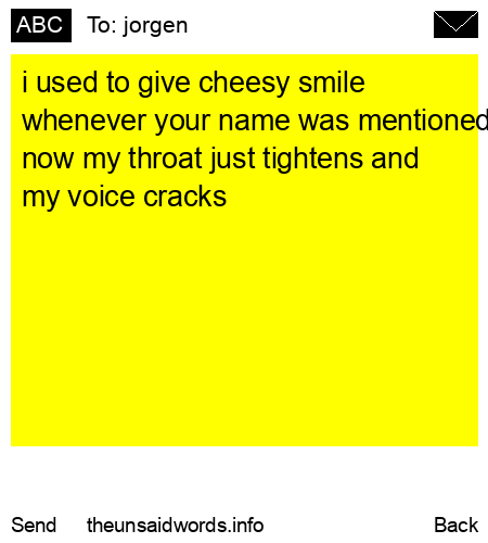 unsent message to jorgen