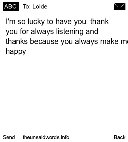 unsent message to Loide