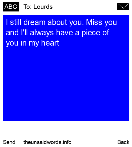 unsent message to Lourds