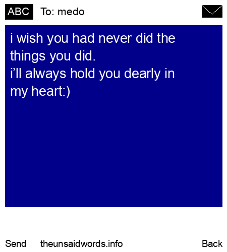 unsent message to medo