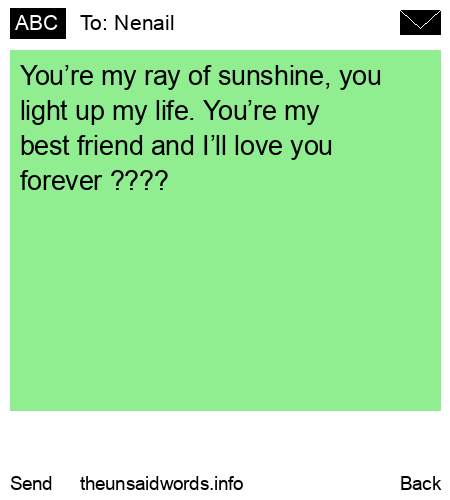unsent message to Nenail