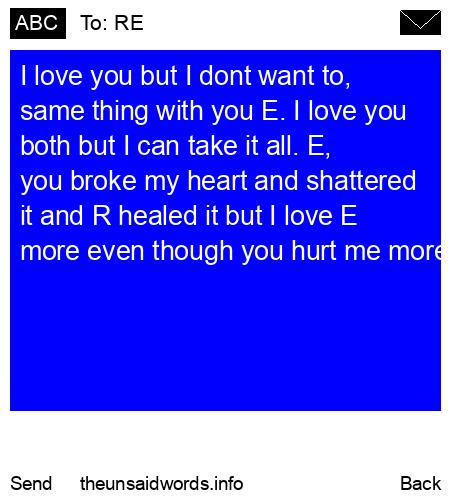 unsent message to RE