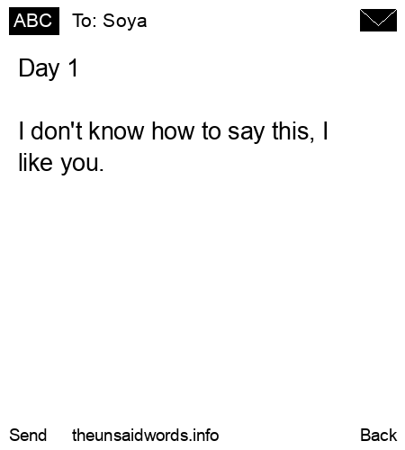 unsent message to Soya