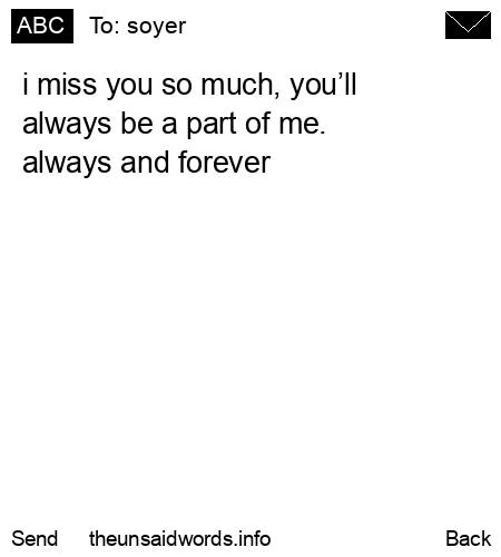 unsent message to soyer