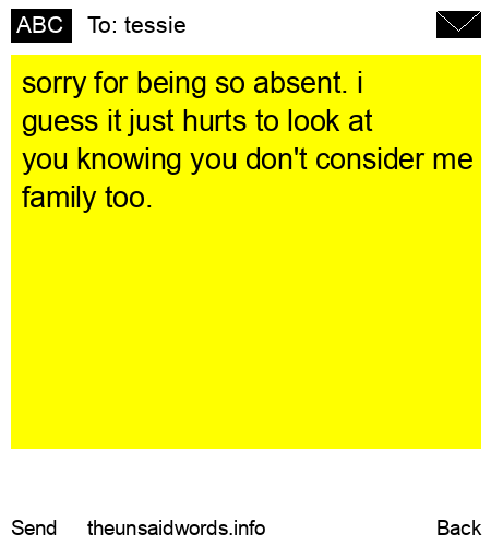 unsent message to tessie